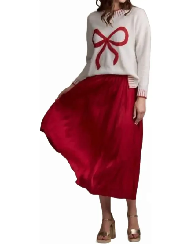 Pleated Midi Skirt
