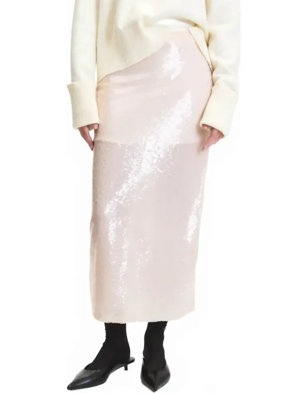Sequins Pencil Midi Skirt