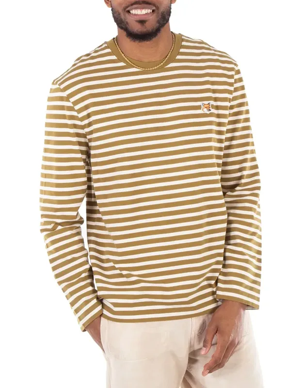 Striped Fox Head Patch T-shirt