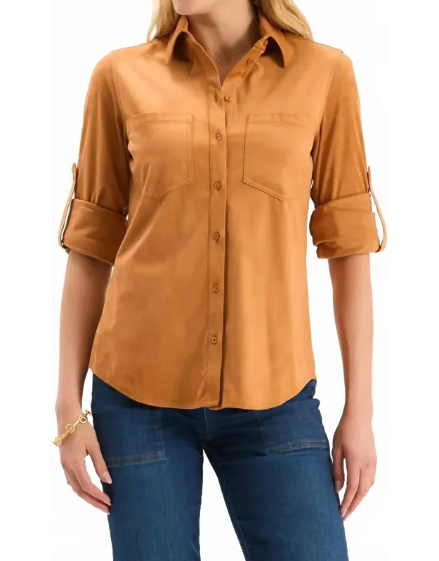 Addison Faux Suede Shirt