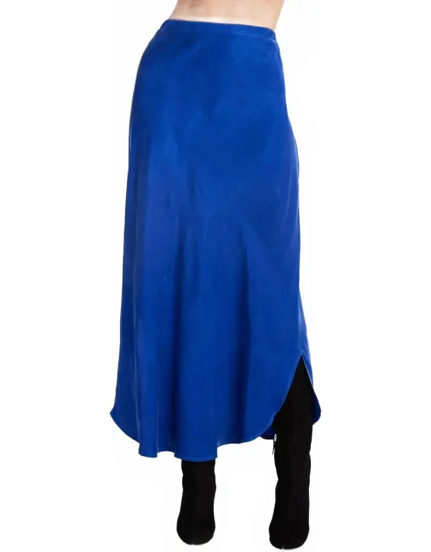 Side Slit Bias Skirt