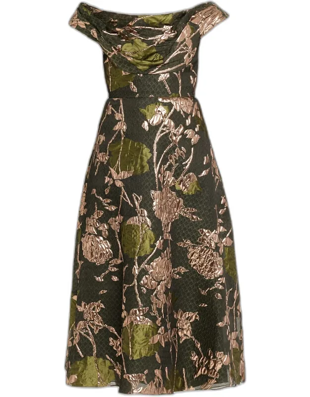 Floral Fil Coupe Dress