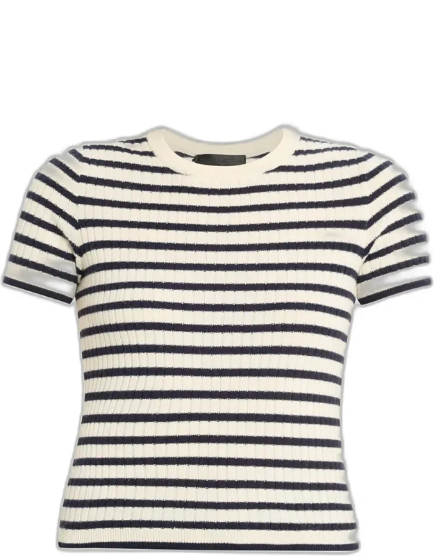 Alita Striped Cashmere Rib Sweater