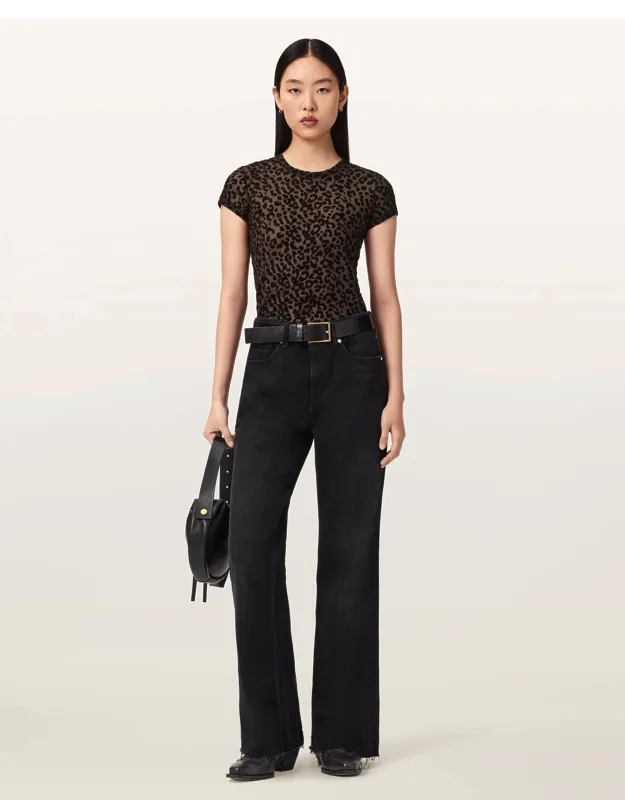 Ellie Mesh Leopard Print T-shirt