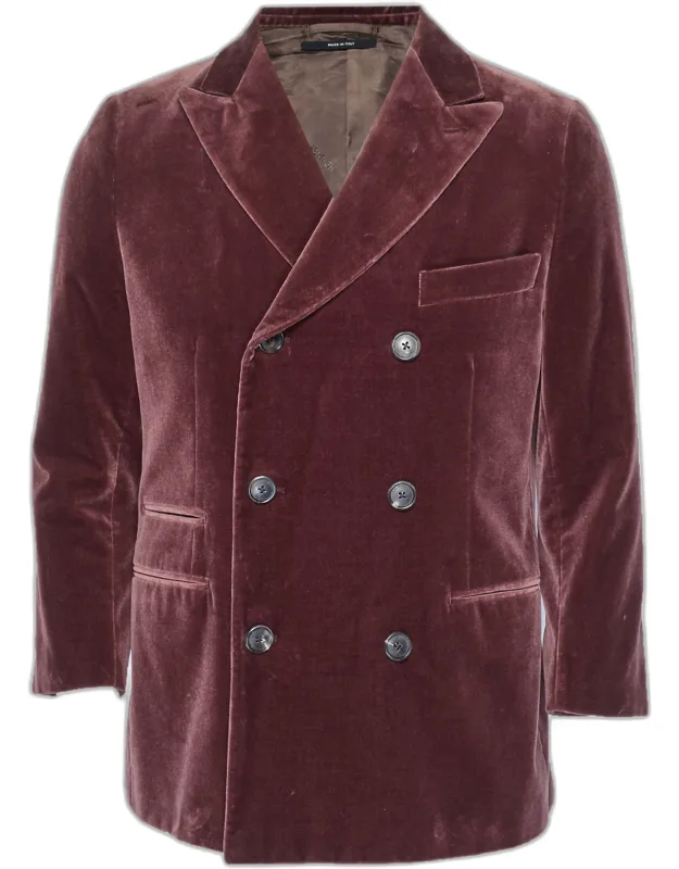 Velvet Double Breasted Blazer