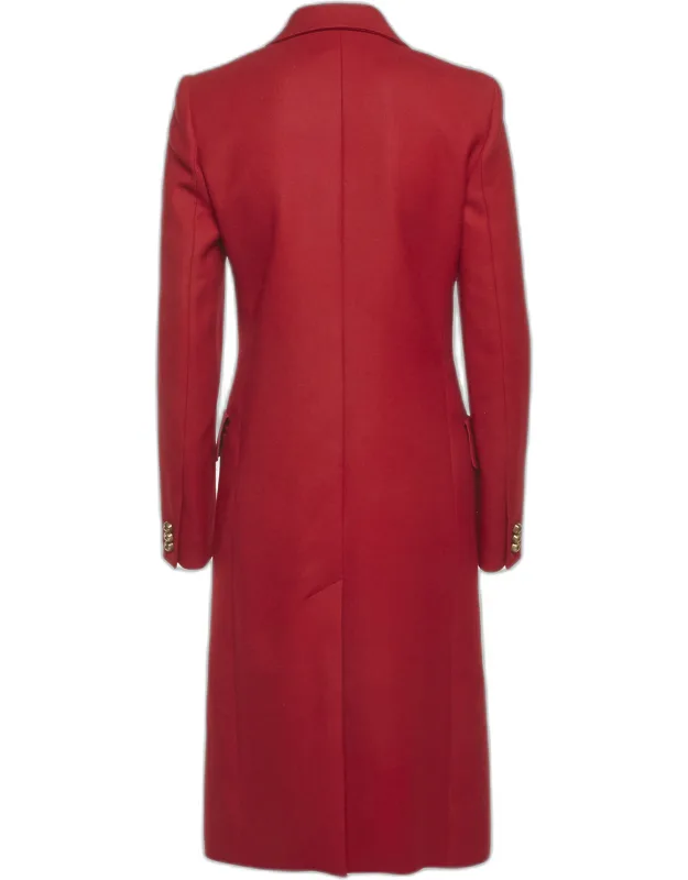 Wool Double Breasted Long Coat