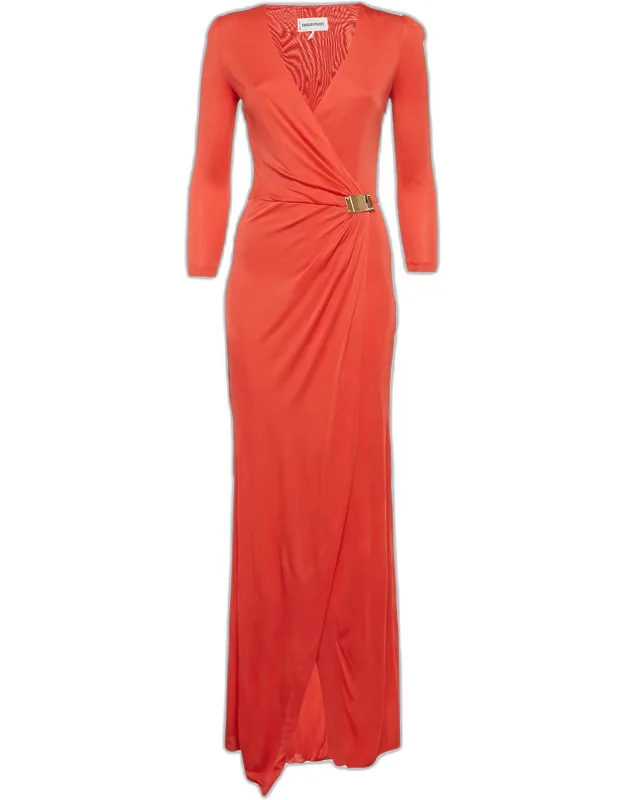 Jersey V-neck Long Dress