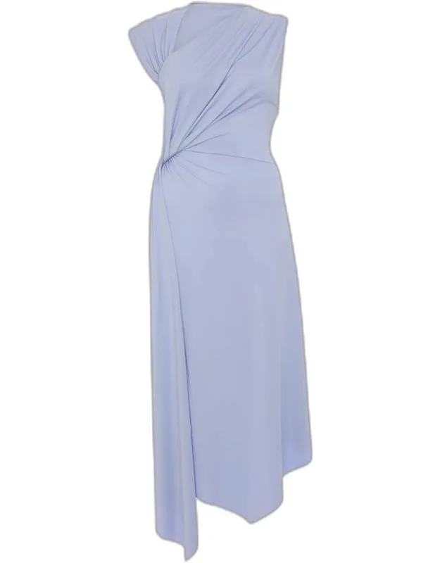 Twisted Asymmetric Midi Dress