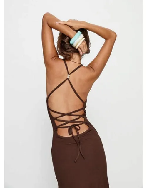 Halter Tie Up Maxi Dress