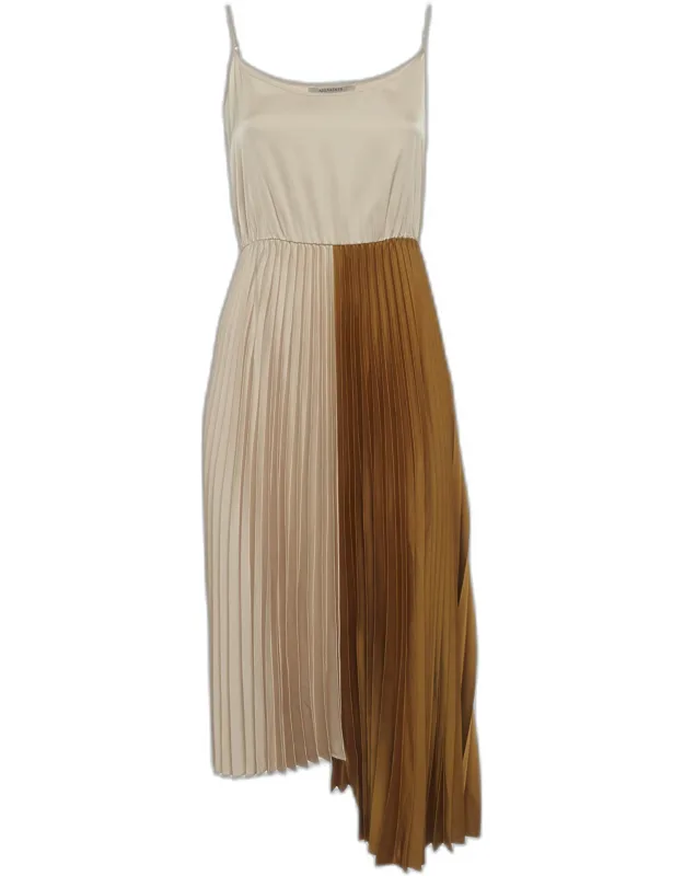 Satin Asymmetric 2-in-1 Dress