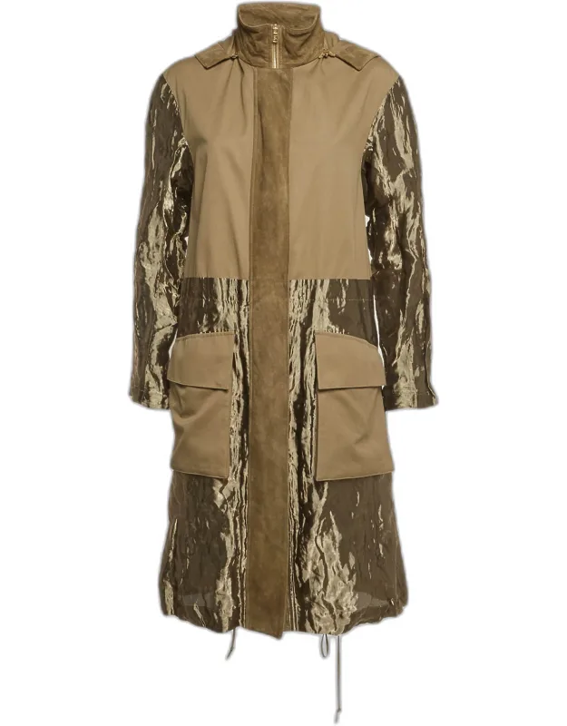 Gabardine And Lurex Coat