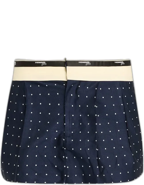 Polka-dot Twill Micro Skirt
