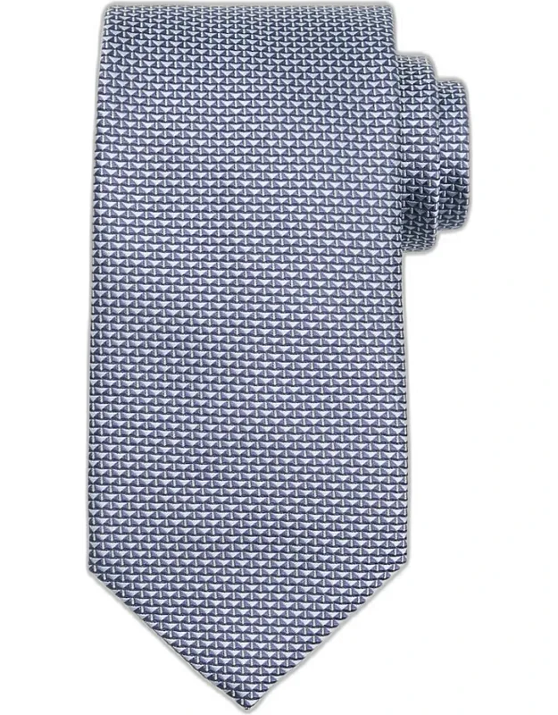 Micro Triangle Silk Jacquard Tie