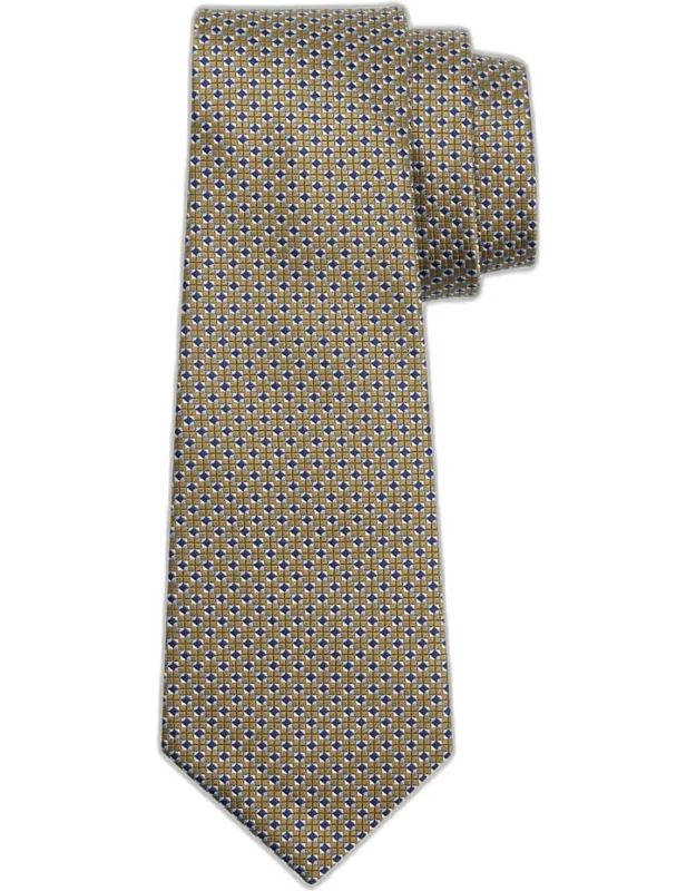Micro-geometric Silk Jacquard Tie