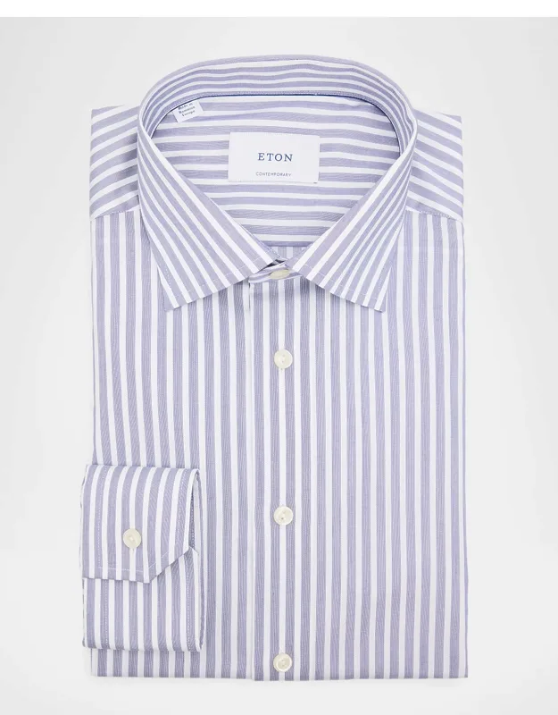 Contemporary Fit Stripe Twill Dress Shirt