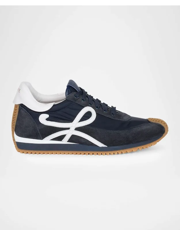 Flow Runner Nylon And Suede Sneakers