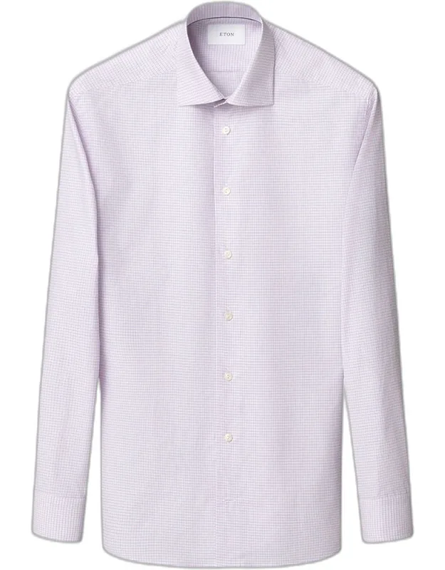 Contemporary Fit Micro-check Twill Dress Shirt