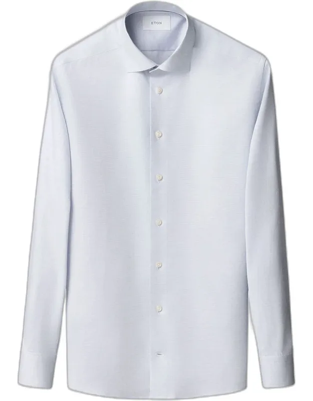 Slim Fit Textured Twill Dress Shirt