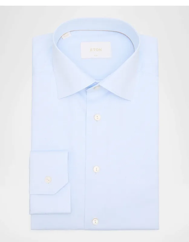 Slim Fit Textured Elevated Pique Dress Shirt