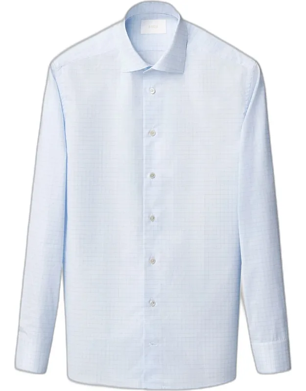 Slim Fit Micro-check Elevated Dress Shirt
