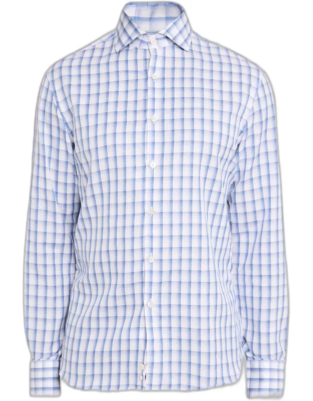 Plaid Cotton Sport Shirt