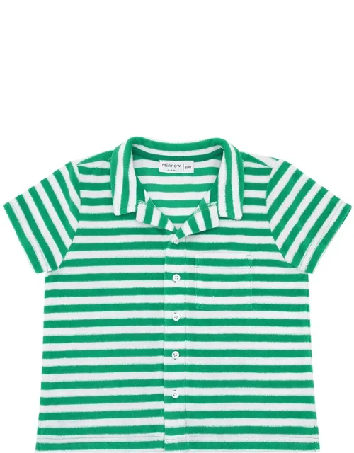 French Terry Button-down Shirt