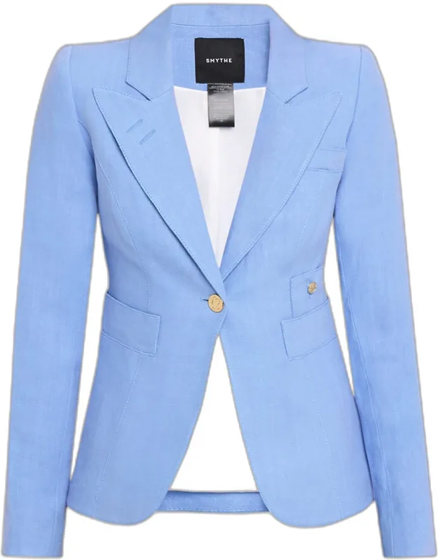 Tailored Linen Cutaway Blazer