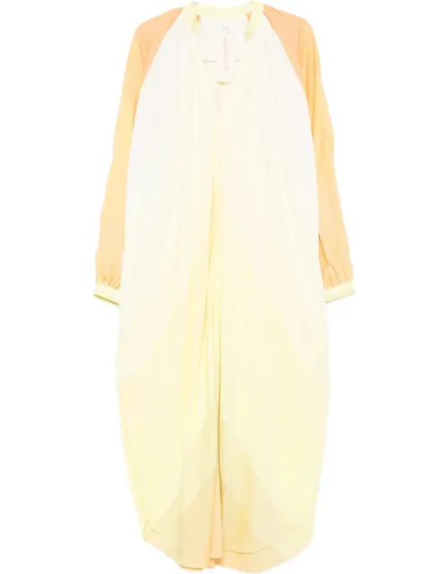 V-neck Long-sleeve Maxi Dress