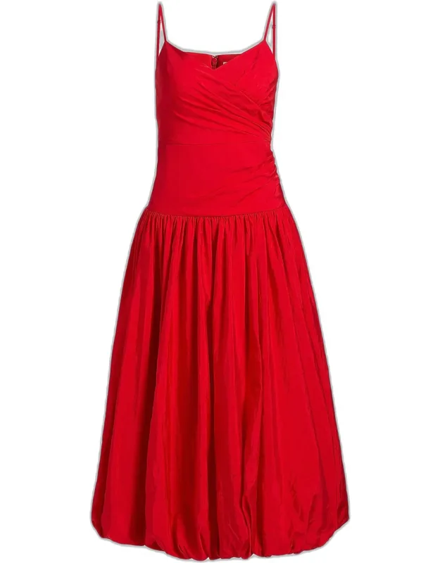 Drop-waist Bubble Midi Dress