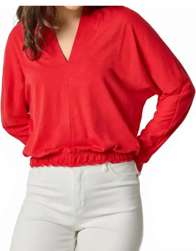Shawl Collar Wedge Top