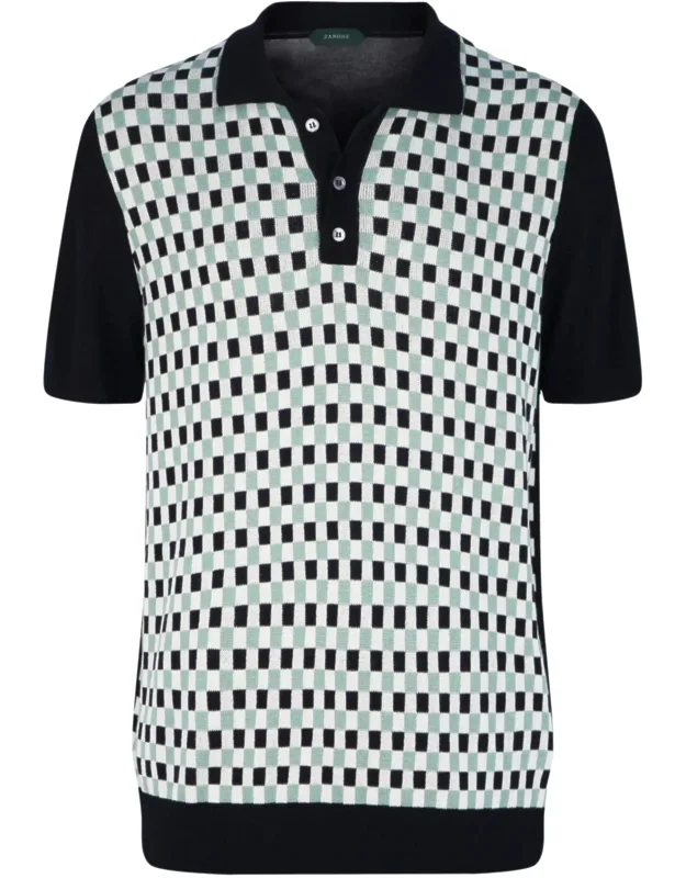 Slim-fit Geometric Polo Shirt