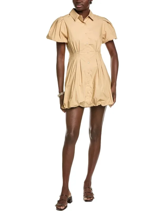 Button-down Bubble Mini Dress
