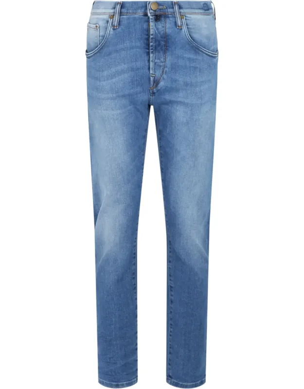 Tapered Denim Jeans