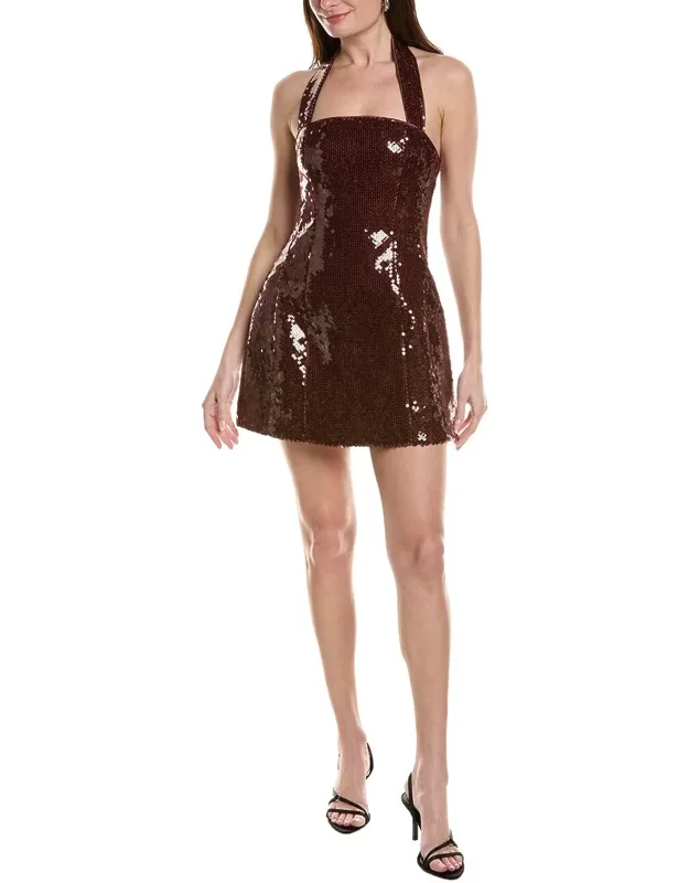Sequin Halter Mini Dress