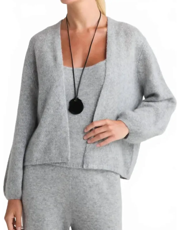 Juniper Balloon-sleeve Open Cardigan