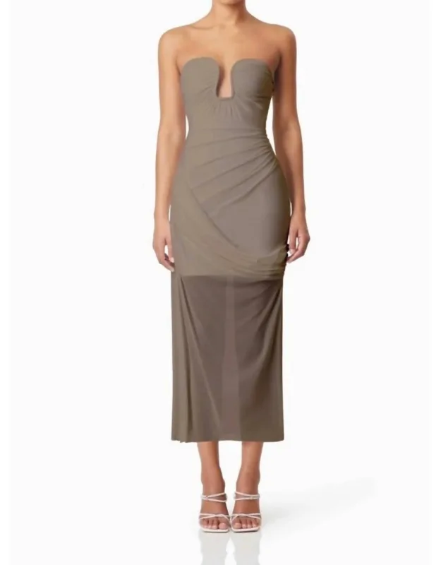Phoebe Strapless Midi Dress