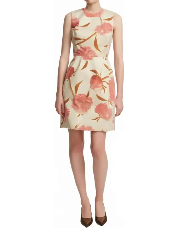 Floral Print Sleeveless Sheath Mini Dress