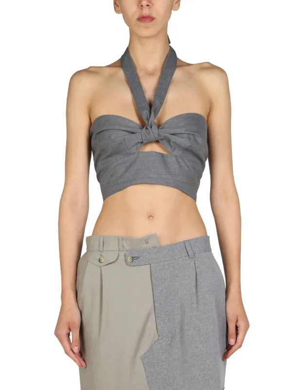 Top With Crossed Straps