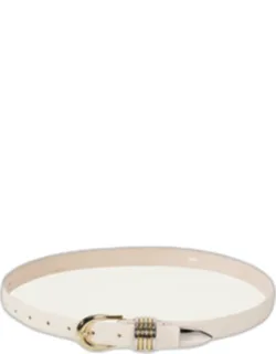 Hollyhock Mix Metal Leather Belt