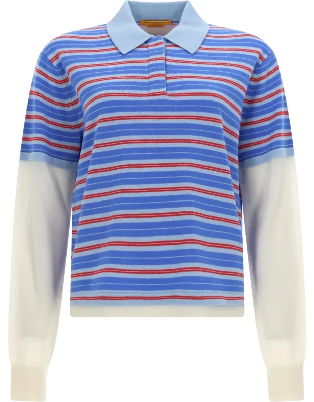 Layered Stripe Rugby Polo Shirt