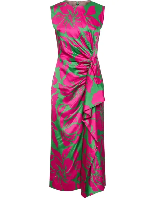 Ruffled-detail Floral-print Dress
