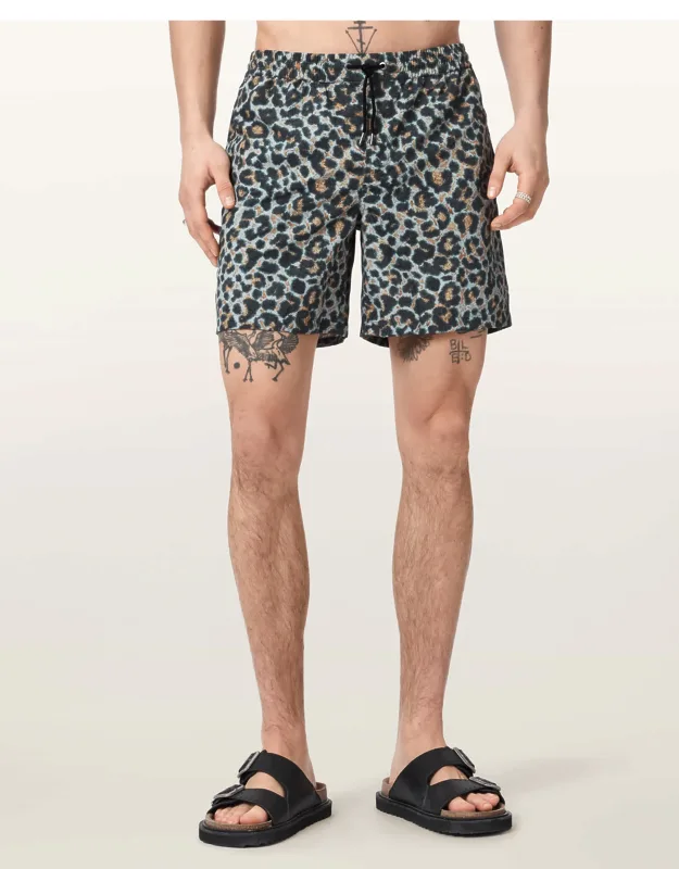 Silesia Leopard Print Swim Shorts