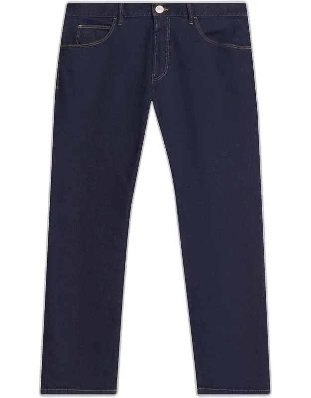 Dark-wash Denim Straight-leg Jeans