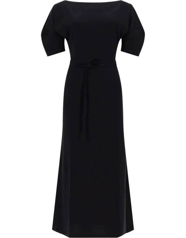 Cotton And Linen Midi Dress