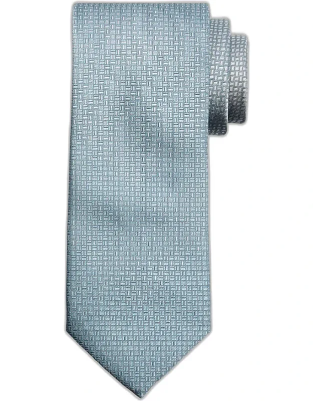 Micro-geometric Square Jacquard Silk Tie