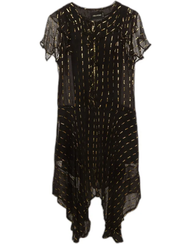 Shiny Ruffled Dress