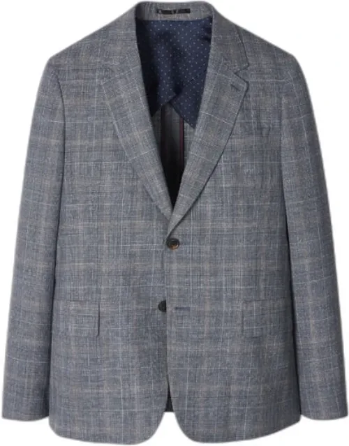 Summertime Check Wool-silk Blazer