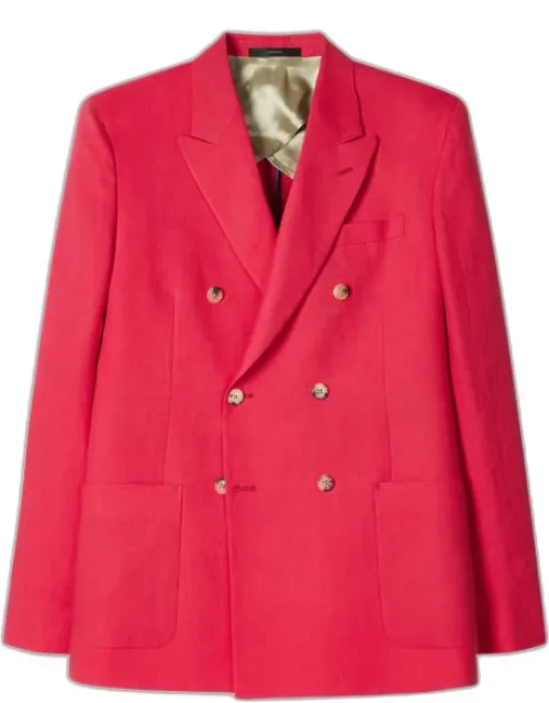 Linen Double-breasted Blazer