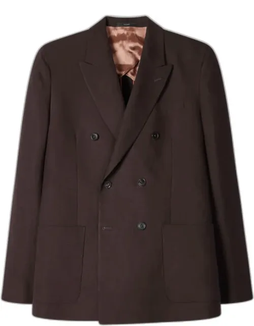 Linen Double-breasted Blazer