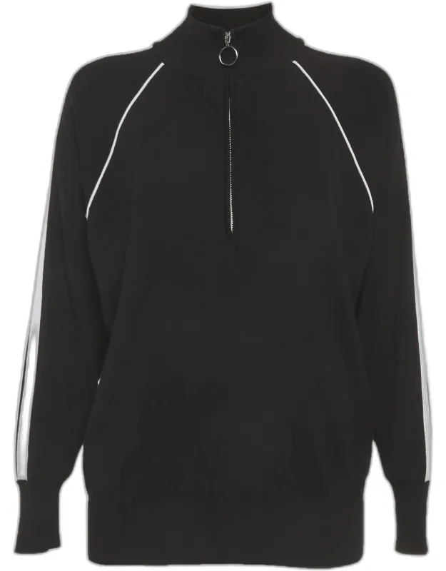 Stretch Knit Half Zip Sweater